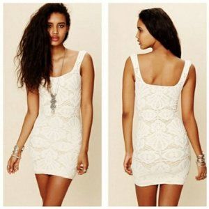 Free People Medallion Crochet Bodycon Dress
